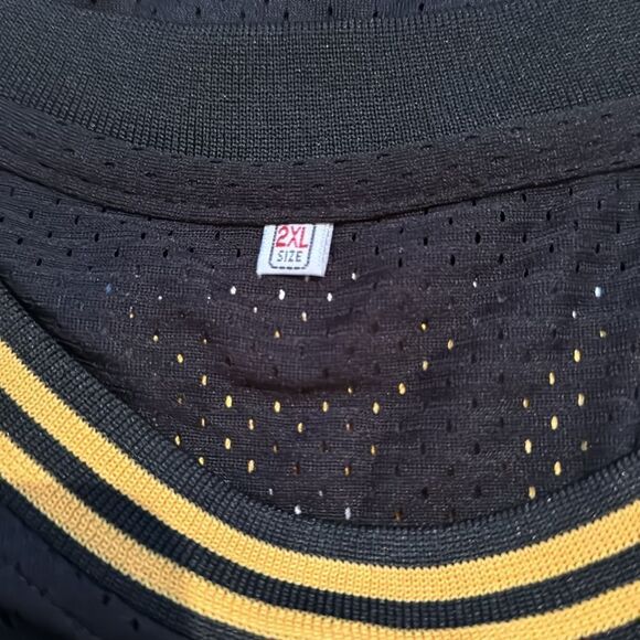 Killmonger 2 Wakanda Black Panther black/gold stitched mesh basketball jersey. - Picture 8 of 8